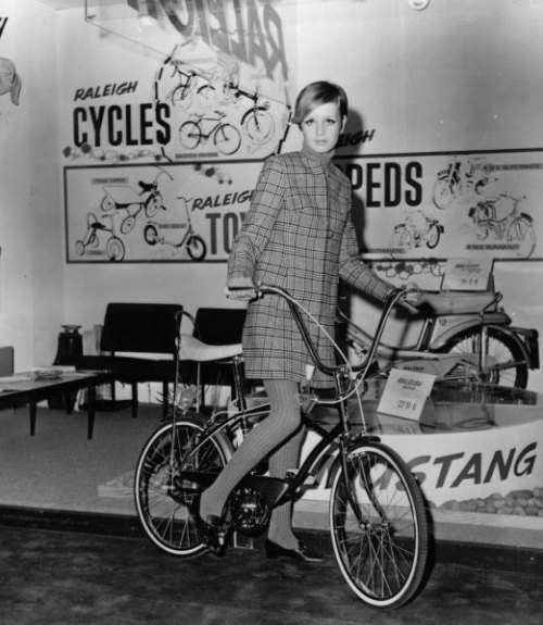 Twiggy On A Bike