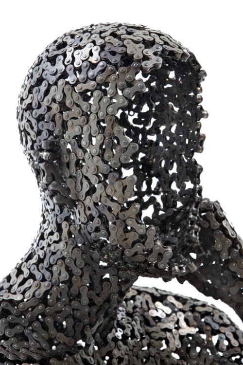 Young-Deok-Seo_chain-sculpture_Meditation-19-head-detail