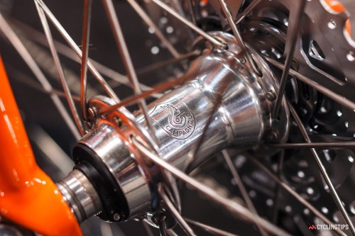 These hubs were once anodized black, but no more.